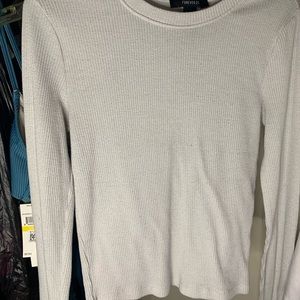 White tight fitted shirt